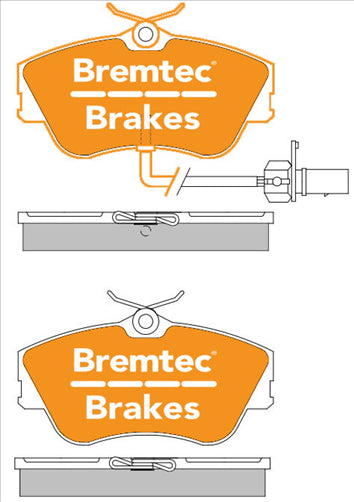BREMTEC BRAKE PAD SET VOLKSWAGEN TRANSPORTER IV BT1232ELH