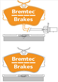 BREMTEC BRAKE PAD SET VOLKSWAGEN TRANSPORTER IV BT1232ELH