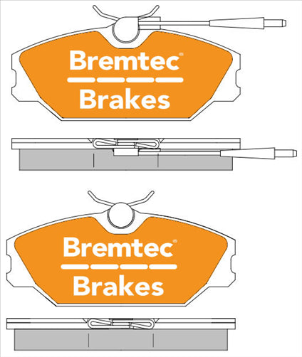 BREMTEC EURO-LINE BRAKE PADS SET RENAULT SCENIC1.4 262mm 4 DISC BT1233ELC