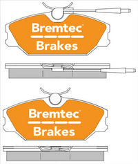 BREMTEC EURO-LINE BRAKE PADS SET RENAULT SCENIC1.4 262mm 4 DISC BT1233ELC