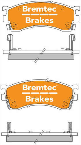 BREMTEC TRADE-LINE BRAKE PAD FRONT SET TELSTAR LASER PROBE 626 MX6 BT123TS