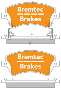 BREMTEC TRADE-LINE BRAKE PADS SET COROLLA ZZE122R 2001- (SA) BT1243TS