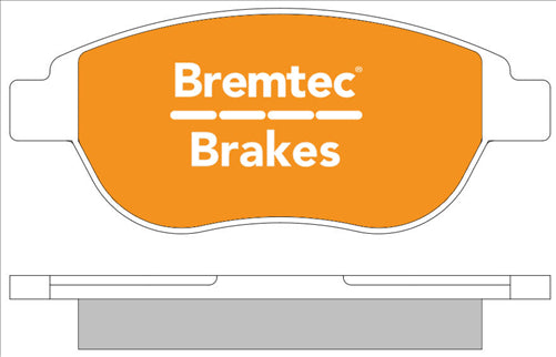 BREMTEC TRADE-LINE BRAKE PADS SET PEUGEOT 207 2006- BT1251TS