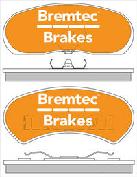 BREMTEC TRADE-LINE BRAKE PADS SET FORD FALCON XE-XF (PBR) BT1259TS