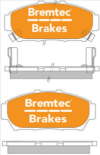 BREMTEC TRADE-LINE BRAKE PADS SET HONDA INTEGRA 1.6 DB6 1993-10 BT126TS