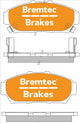 BREMTEC TRADE-LINE BRAKE PADS SET HONDA INTEGRA 1.6 DB6 1993-10 BT126TS