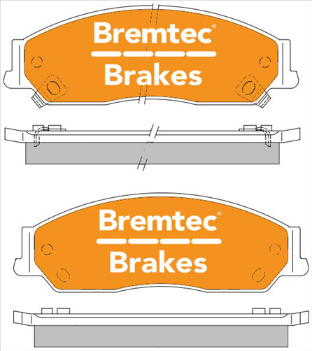 BREMTEC PRO-LINE HD CERAMIC+ ZERO DUST TOYOTA CAMRY2.4 ACV36 2002-06 BT1279PRO