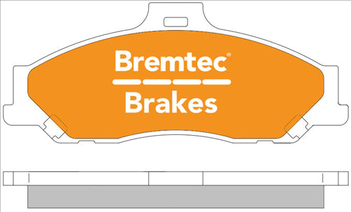 BREMTEC PRO-LINE HD CERAMIC+ ZERO DUST MAZDA B SERIES BT-50 2WD 06- BT1283PRO