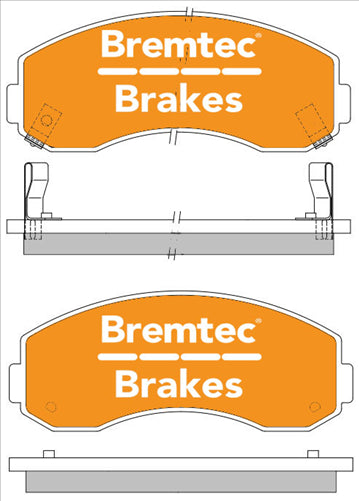 BREMTEC TRADELINE BRAKE PAD SET FRONT KIA PREGIO 2004- BT1285TS