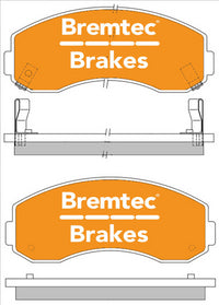 BREMTEC TRADELINE BRAKE PAD SET FRONT KIA PREGIO 2004- BT1285TS
