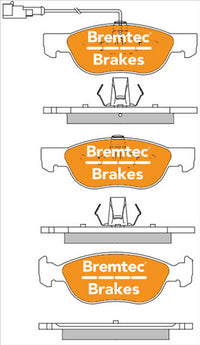 BREMTEC EURO-LINE BRAKE PADS SET ALFA ROMEO 146 (930) 1.9JTD BT1291ELC