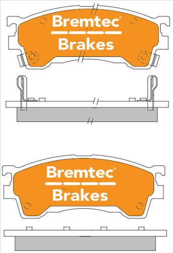 BREMTEC TRADE-LINE BRAKE PAD FRONT SET MAZDA 323 BJ 1998- 2003 BT129TS