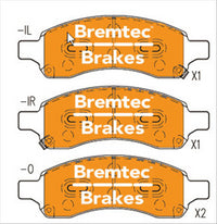 BREMTEC BRAKE PAD SET FRONT CHEVROLET TRAVERSE LTZ 3.6L BT13020PRO