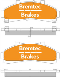 BREMTEC 4WD BRAKE PADS SET FORD EXPLORER 4WD 4D WAGON BT132E