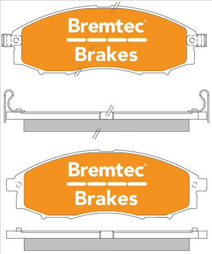 BREMTEC PRO-LINE HD CERAMIC+ ZERO DUST NISSAN NAVARA D22 3.0 Tdi BT1332PRO