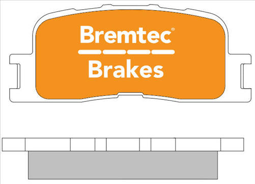 BREMTEC PRO-LINE BRAKE PADS SET TOYOTA KLUGER MCU28R V6 BT1338PRO