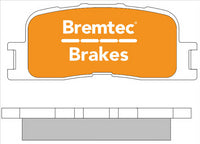 BREMTEC PRO-LINE BRAKE PADS SET TOYOTA KLUGER MCU28R V6 BT1338PRO