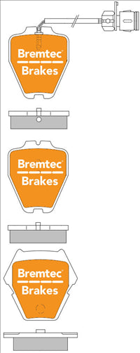 BREMTEC EURO-LINE BRAKE PADS SET AUDI A6 S6 (4B, 5) 4.2 1997-05 BT1342ELC