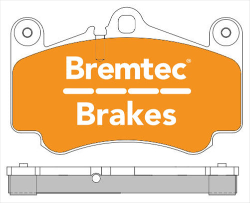 BREMTEC HIGH PERFORMANCE FRONT BRAKE PADS PORSCHE 911 (997) 3.6, 3.8