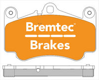 BREMTEC HIGH PERFORMANCE FRONT BRAKE PADS PORSCHE 911 (997) 3.6, 3.8