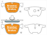 BREMTEC TRADELINE BRAKE PAD SET REAR BMW X5 (E70) 3.0sd, 3.0d, 4.8i BT1345TS