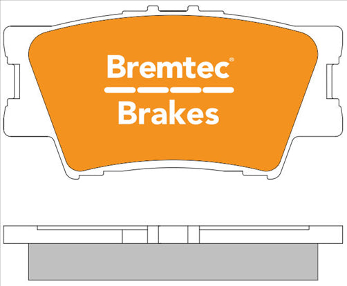 BREMTEC PRO-LINE HD CERAMIC+ LOW DUST TOYOTA RAV4 III 2006- REAR BT1350PRO