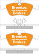BREMTEC PRO-LINE BRAKE PADS SET BMW MINI COOPER R50 R52 R53 BT1354PRO