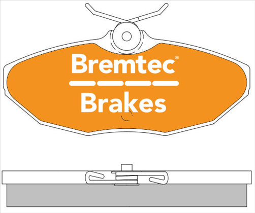 BREMTEC EURO-LINE BRAKE PADS SET JAGUAR STYPE V6 V8 VIN M45254- BT1357ELC