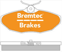 BREMTEC EURO-LINE BRAKE PADS SET JAGUAR STYPE V6 V8 VIN M45254- BT1357ELC