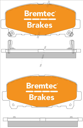 BREMTEC PRO-LINE BRAKE PADS SET ACCORD CU, CW 2.0 2.4 3.5 Vti BT1362PRO