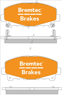 BREMTEC PRO-LINE BRAKE PADS SET ACCORD CU, CW 2.0 2.4 3.5 Vti BT1362PRO