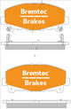 BREMTEC PRO-LINE BRAKE PADS SET ACCORD CU, CW 2.0 2.4 3.5 Vti BT1362PRO