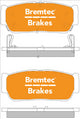 BREMTEC PRO-LINE BRAKE PADS SET SSANGYONG REXTON 2007- BT1365PRO