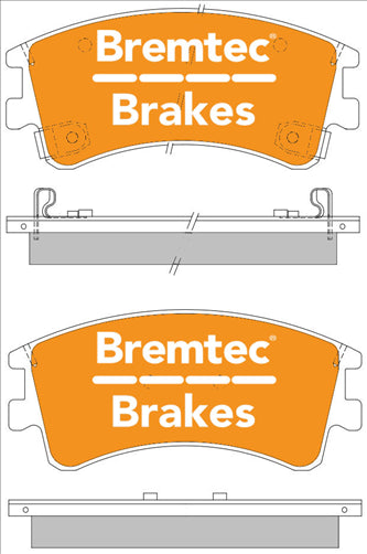 BREMTEC PRO-LINE BRAKE PADS SET MAZDA 6 GY 2.3 2002-05 BT1368PRO