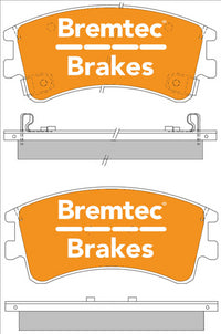 BREMTEC PRO-LINE BRAKE PADS SET MAZDA 6 GY 2.3 2002-05 BT1368PRO