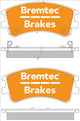 BREMTEC PRO-LINE BRAKE PADS SET MAZDA 6 GY 2.3 2002-05 BT1368PRO