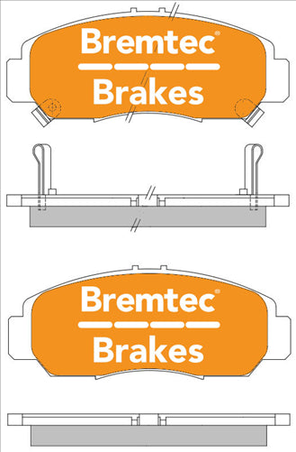 BREMTEC PRO-LINE BRAKE PADS SET HONDA ACCORD V6 2003-10 BT1370PRO