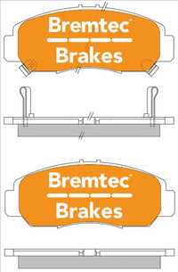 BREMTEC PRO-LINE BRAKE PADS SET HONDA ACCORD V6 2003-10 BT1370PRO