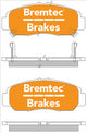 BREMTEC PRO-LINE BRAKE PADS SET HONDA ACCORD V6 2003-10 BT1370PRO