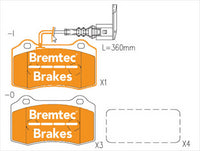 BREMTEC EVOLVE HYBRID-CARBON FERRARI 360 3.6L 2001-05 BT1374EV550