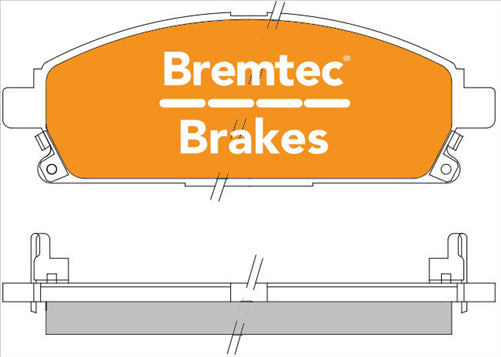 BREMTEC TRADE-LINE BRAKE PAD FRONT SET XTRAIL ELGRAND PATHFINDER BT137TS