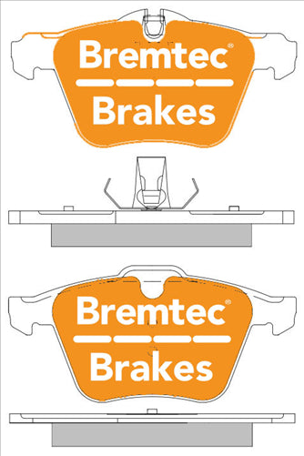 BREMTEC EUROLINE HD CERAMIC+ ZERO DUST JGUAR F-TYPE 3.0L 2012- FRONT BT1382ELH