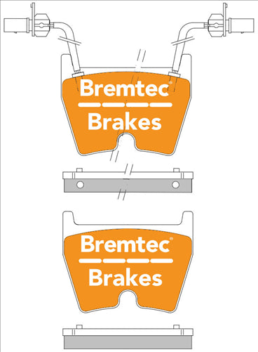 BREMTEC EURO-LINE BRAKE PADS SET BT1385ELC