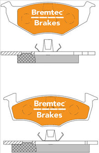 BREMTEC TRADE-LINE BRAKE PADS SET VW POLO 1.4, 1.6 2001-08 BT138ATS