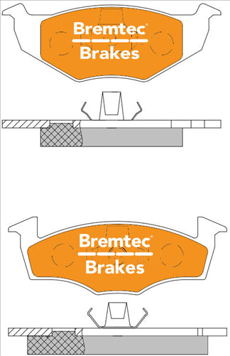 BREMTEC TRADE-LINE BRAKE PADS SET VW POLO 1.4, 1.6 2001-08 BT138ATS