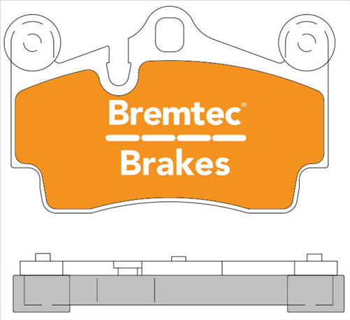 BREMTEC EURO-LINE HD BRAKE PADS SET PORSCHE CAYENNE 02- 17""+ 18"" BT1390ELH