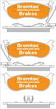 BREMTEC PRO-LINE HD CERAMIC+ ZERO DUST JEEP CHEROKEE KJ KELSEY HAYES BT1393PRO