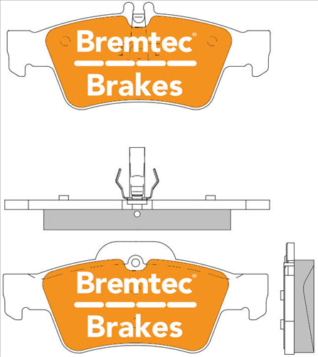 BREMTEC TRADELINE BRAKE PAD SET REAR MERCEDES E-CLASS W211 S211 ATE BT1397TS