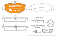 BREMTEC TRADELINE BRAKE PAD SET FRONT MERCEDES W211 E320D 3.2 BOSCH BT1398TS