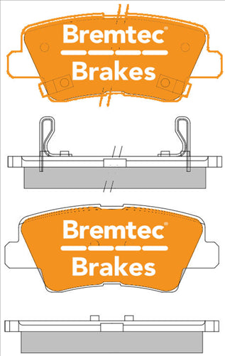 BREMTEC PRO-LINE BRAKE PADS SET HYUNDAI i30 1.6 CRDi 2012- BT1402PRO